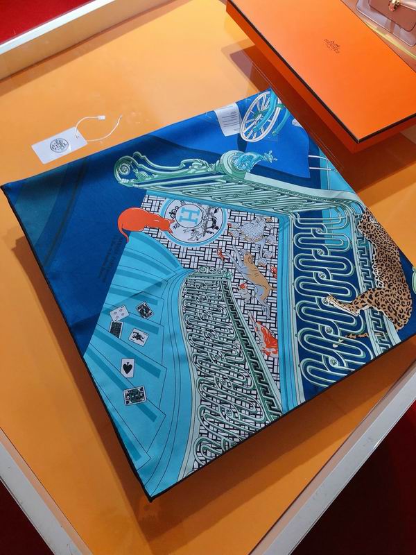 Hermes silk scarf 90X90cm E15 (14)